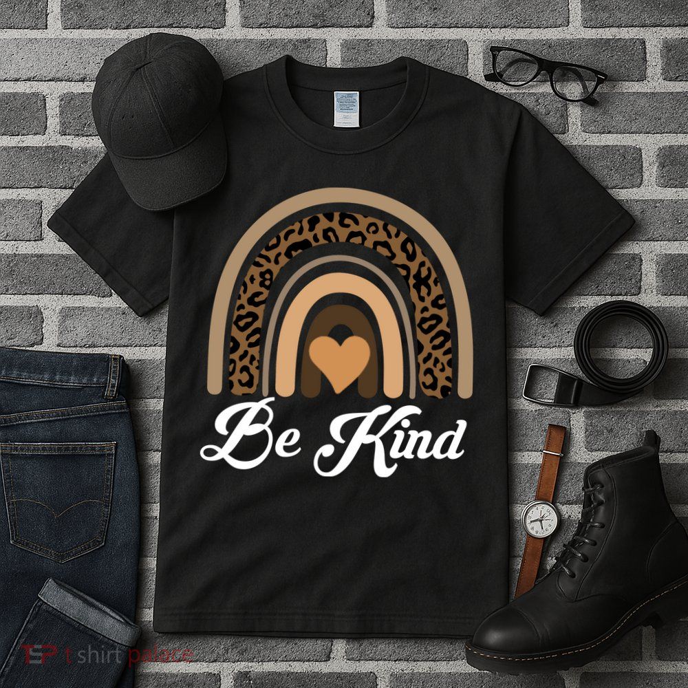 Be Kind, Kindness Matters Leopard Rainbow Cute Fall Autumn Tall T-Shirt