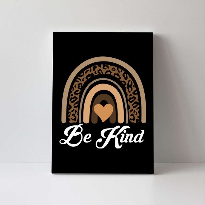 Be Kind, Kindness Matters Leopard Rainbow Cute Fall Autumn Canvas