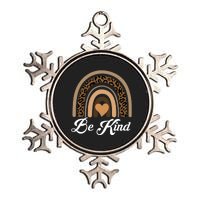 Be Kind, Kindness Matters Leopard Rainbow Cute Fall Autumn Metallic Star Ornament