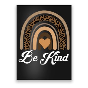 Be Kind, Kindness Matters Leopard Rainbow Cute Fall Autumn Poster