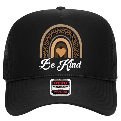 Be Kind, Kindness Matters Leopard Rainbow Cute Fall Autumn Trucker Hat