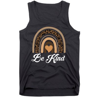 Be Kind, Kindness Matters Leopard Rainbow Cute Fall Autumn Tank Top