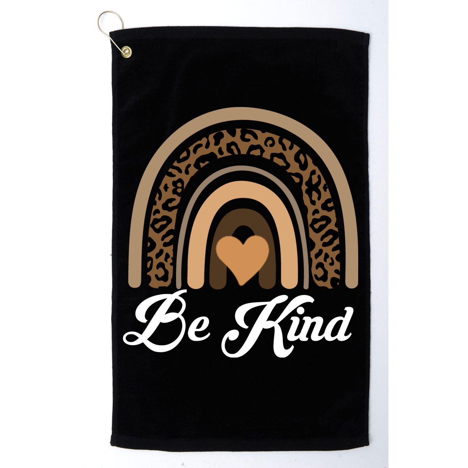 Be Kind, Kindness Matters Leopard Rainbow Cute Fall Autumn Golf Towel