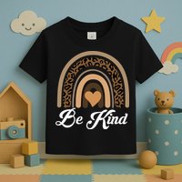 Be Kind, Kindness Matters Leopard Rainbow Cute Fall Autumn Toddler T-Shirt