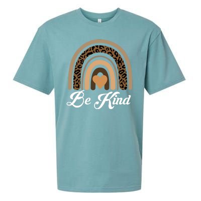 Be Kind, Kindness Matters Leopard Rainbow Cute Fall Autumn Sueded Cloud Jersey T-Shirt