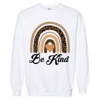 Be Kind, Kindness Matters Leopard Rainbow Cute Fall Autumn Garment-Dyed Sweatshirt