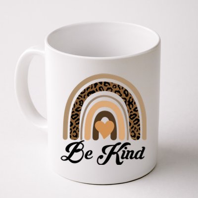 Be Kind, Kindness Matters Leopard Rainbow Cute Fall Autumn Coffee Mug