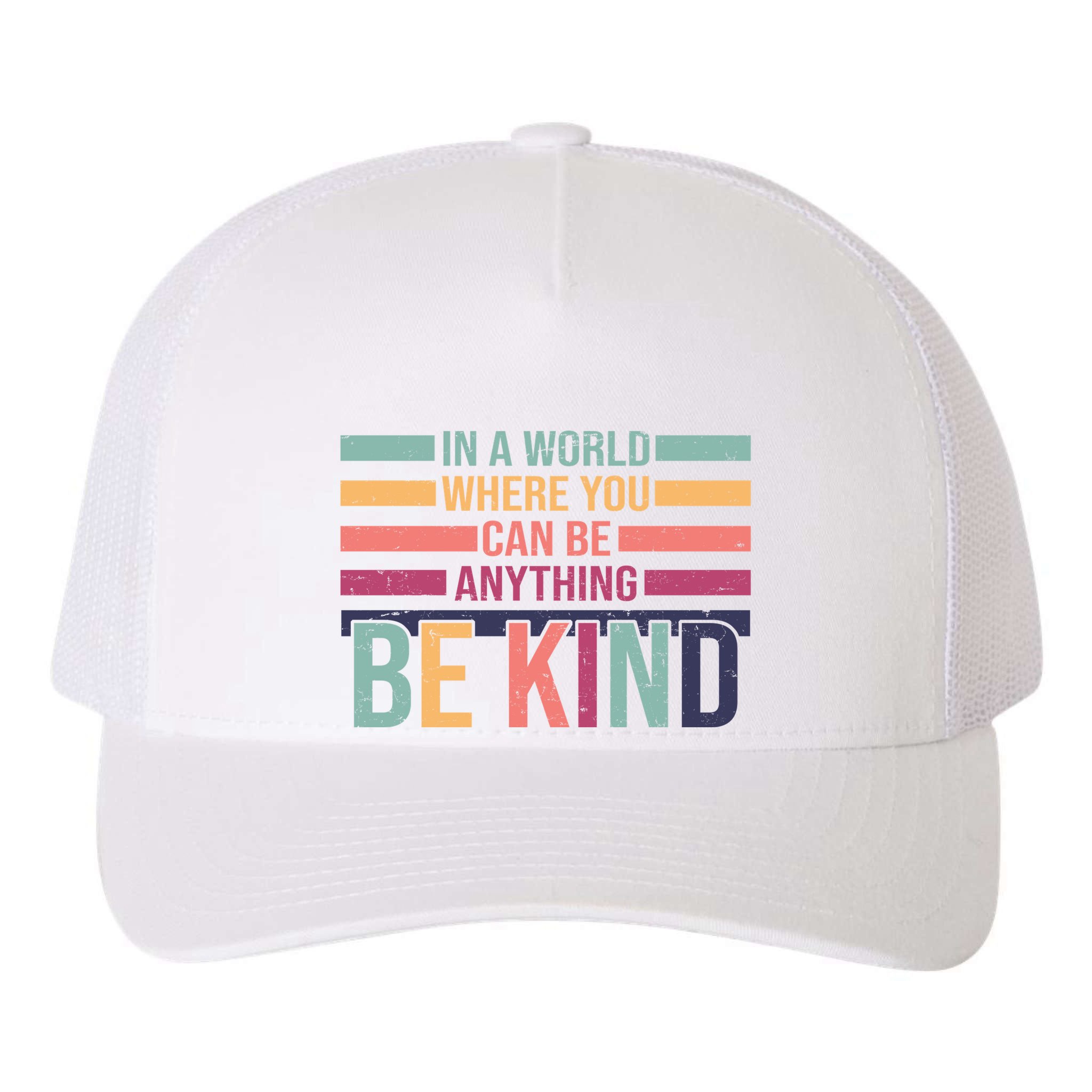 Be Kind Kindness Teacher Cute Inspirational Bless Yupoong Adult 5-Panel Trucker Hat