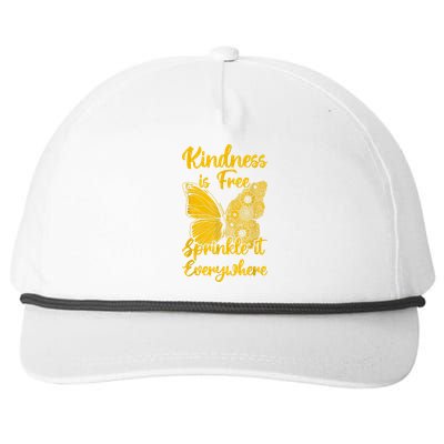 Be Kind Kindness Is Free Sprinkle It Everywhere Summer Snapback Five-Panel Rope Hat