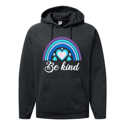 Be Kind Kindness Shirts For Teachers Performance Fleece Hoodie