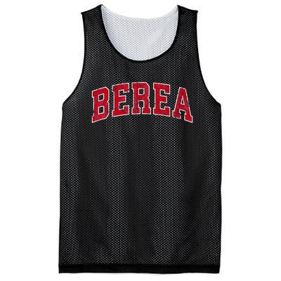 Berea Kentucky Ky Vintage Sports Design Red Design Mesh Reversible Basketball Jersey Tank