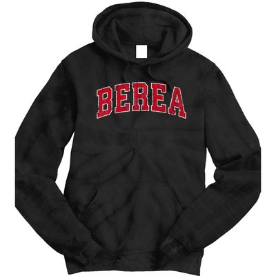 Berea Kentucky Ky Vintage Sports Design Red Design Tie Dye Hoodie