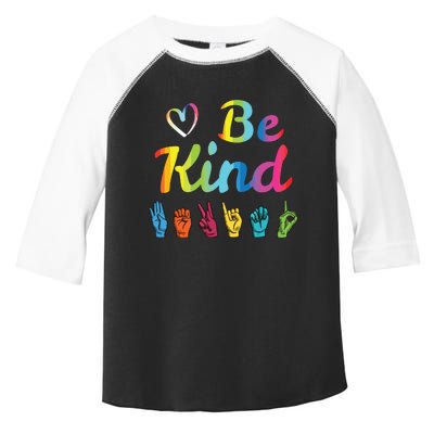 Be Kind Love ASL Sign Language Nonverbal Teacher Student Toddler Fine Jersey T-Shirt