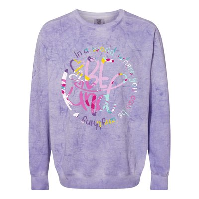 Be Kind Love Kindness Autism Mental Health Awareness Colorblast Crewneck Sweatshirt