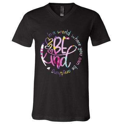 Be Kind Love Kindness Autism Mental Health Awareness V-Neck T-Shirt