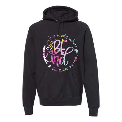 Be Kind Love Kindness Autism Mental Health Awareness Premium Hoodie