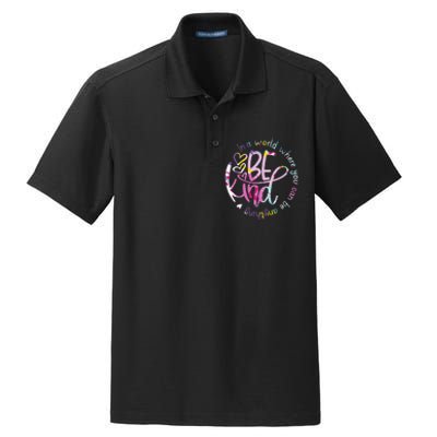 Be Kind Love Kindness Autism Mental Health Awareness Dry Zone Grid Polo