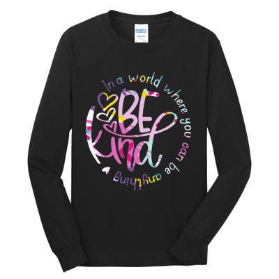 Be Kind Love Kindness Autism Mental Health Awareness Tall Long Sleeve T-Shirt