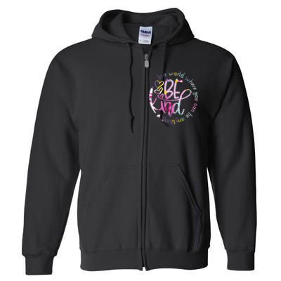 Be Kind Love Kindness Autism Mental Health Awareness Full Zip Hoodie