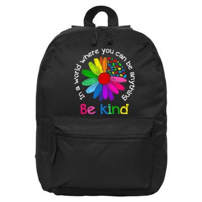 Be Kind Love Kindness Autism Mental Health Awareness 16 in Basic Backpack