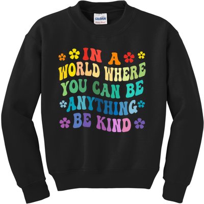 Be Kind Love Kindness Autism Mental Health Awareness Kids Sweatshirt