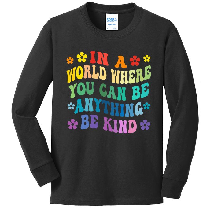 Be Kind Love Kindness Autism Mental Health Awareness Kids Long Sleeve Shirt