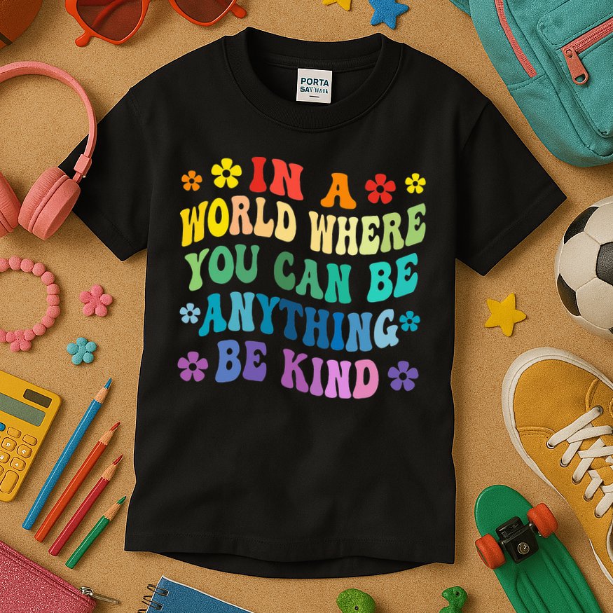 Be Kind Love Kindness Autism Mental Health Awareness Kids T-Shirt