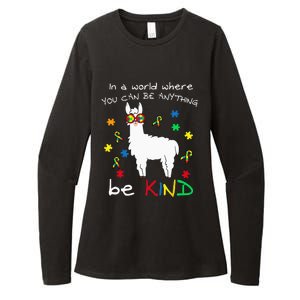 Be Kind Llama Puzzle Piece Cool Autism Awareness Gift Womens CVC Long Sleeve Shirt