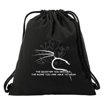 Backtrack Kali Linux With Dragon And Tagline (Bold) Drawstring Bag