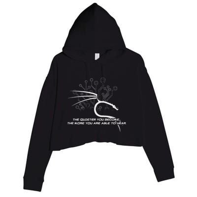 Backtrack Kali Linux With Dragon And Tagline (Bold) Crop Fleece Hoodie