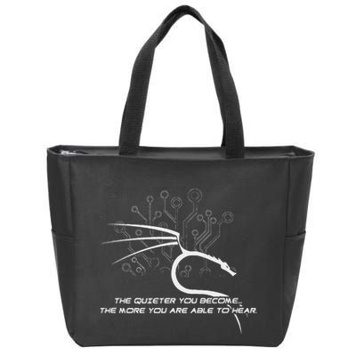 Backtrack Kali Linux With Dragon And Tagline (Bold) Zip Tote Bag