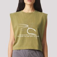 Backtrack Kali Linux With Dragon And Tagline (Bold) Garment-Dyed Women's Muscle Tee