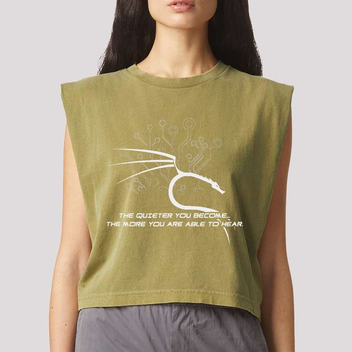 Backtrack Kali Linux With Dragon And Tagline (Bold) Garment-Dyed Women's Muscle Tee