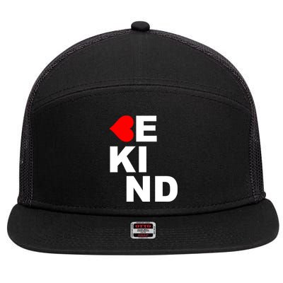 Be Kind Love Heart, Kindness Matters 7 Panel Mesh Trucker Snapback Hat