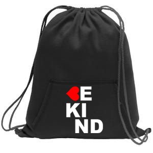 Be Kind Love Heart, Kindness Matters Sweatshirt Cinch Pack Bag