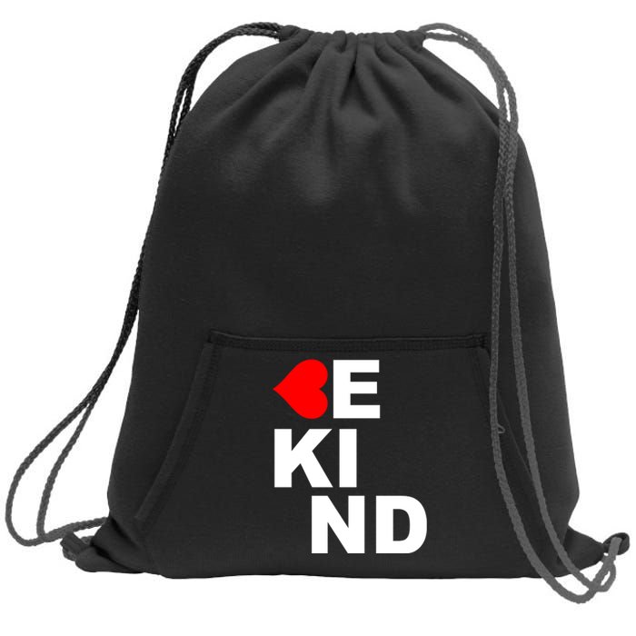 Be Kind Love Heart, Kindness Matters Sweatshirt Cinch Pack Bag