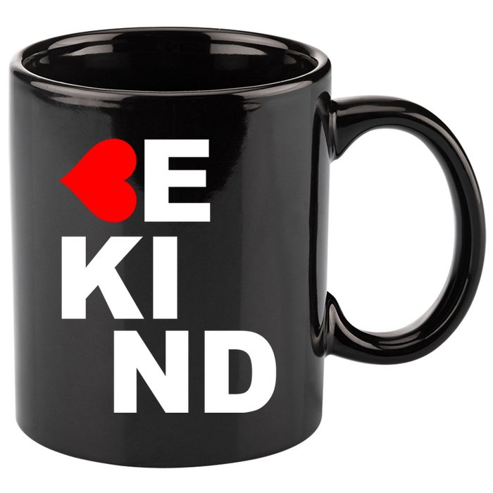 Be Kind Love Heart, Kindness Matters 11oz C Handle Ceramic Mug
