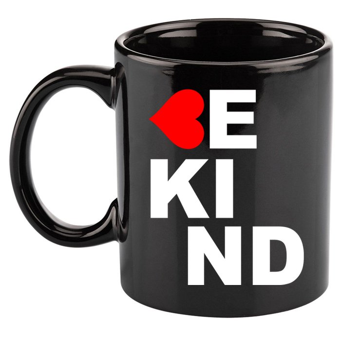 Be Kind Love Heart, Kindness Matters 11oz C Handle Ceramic Mug