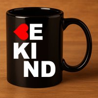 Be Kind Love Heart, Kindness Matters 11oz C Handle Ceramic Mug