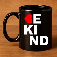 Be Kind Love Heart, Kindness Matters 11oz C Handle Ceramic Mug