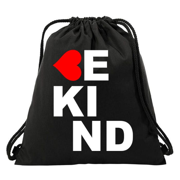 Be Kind Love Heart, Kindness Matters Drawstring Bag