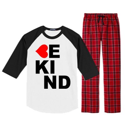 Be Kind Love Heart, Kindness Matters Raglan Sleeve Pajama Set