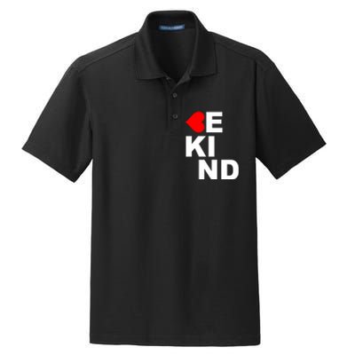 Be Kind Love Heart, Kindness Matters Dry Zone Grid Polo