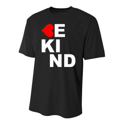 Be Kind Love Heart, Kindness Matters Youth Performance Sprint T-Shirt