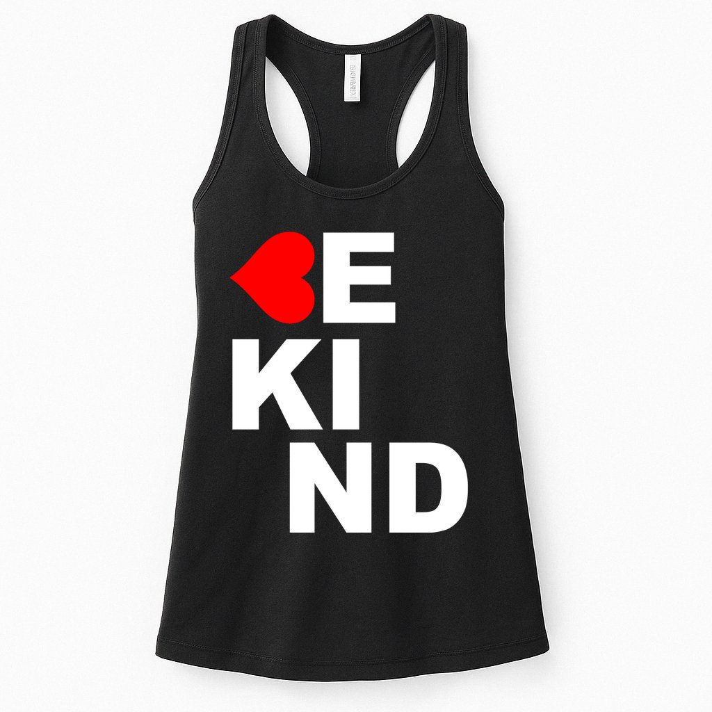 Be Kind Love Heart, Kindness Matters Womens Tank Top