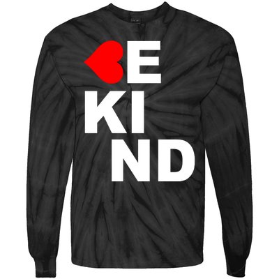 Be Kind Love Heart, Kindness Matters Tie-Dye Long Sleeve Shirt