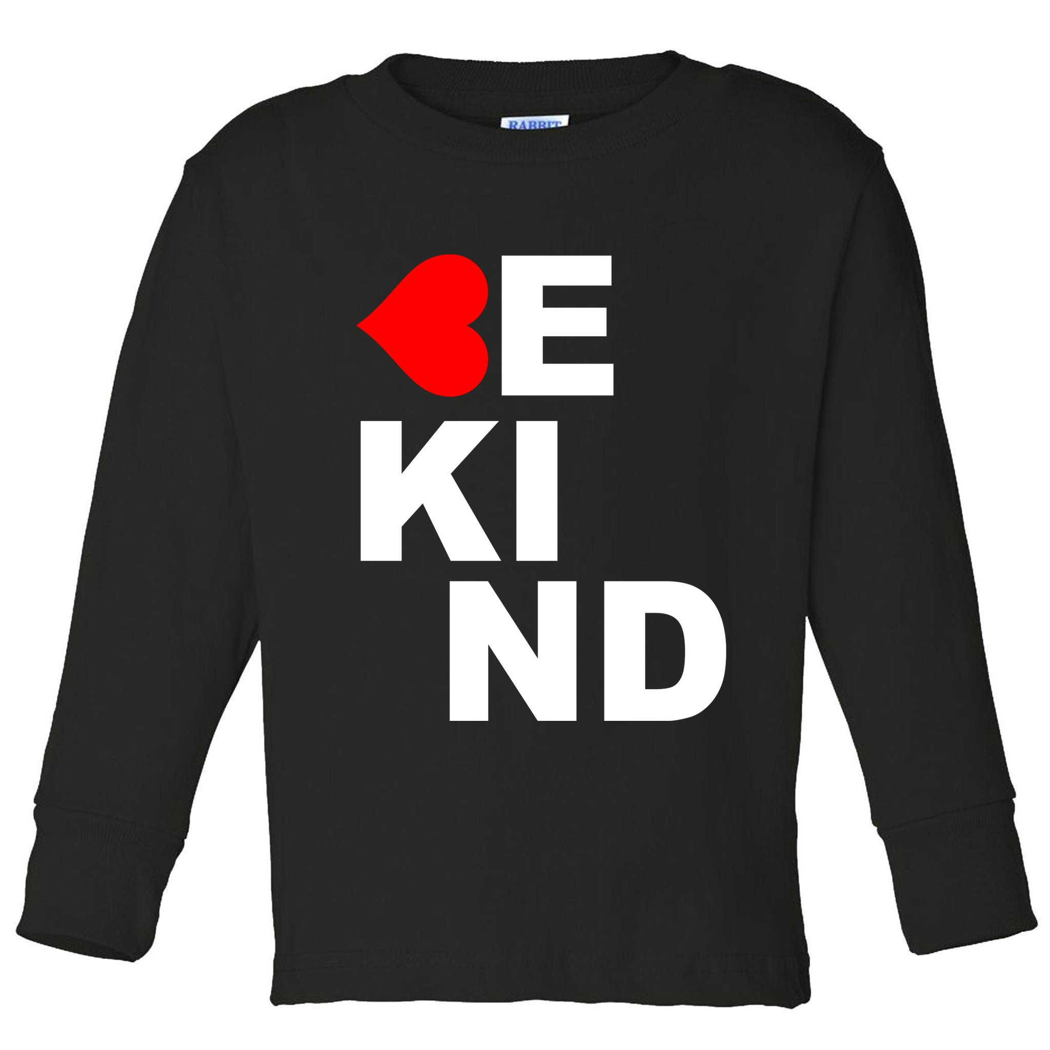 Be Kind Love Heart, Kindness Matters Toddler Long Sleeve Shirt