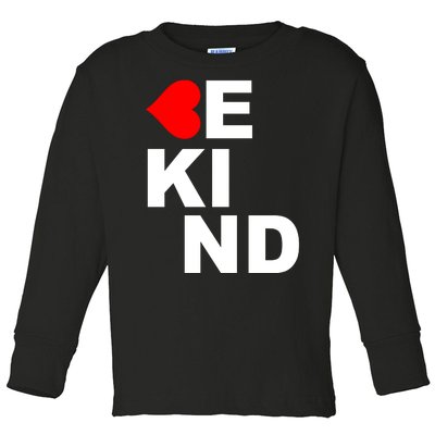 Be Kind Love Heart, Kindness Matters Toddler Long Sleeve Shirt