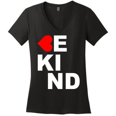 Be Kind Love Heart, Kindness Matters Women's V-Neck T-Shirt