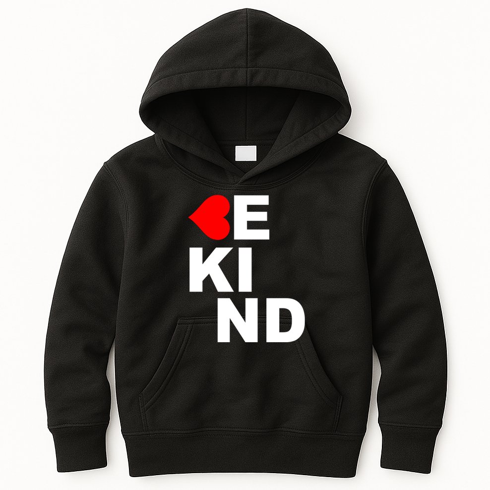 Be Kind Love Heart, Kindness Matters Kids Hoodie